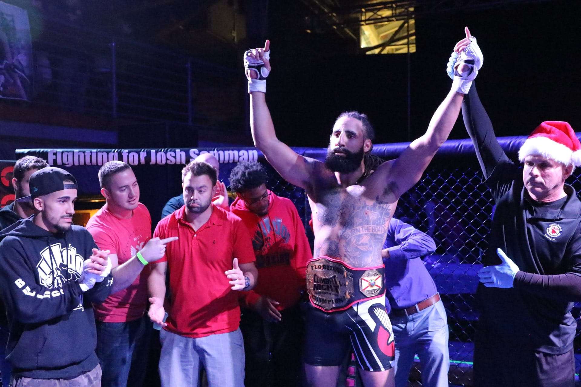 Combat Night fans celebrating at a live event