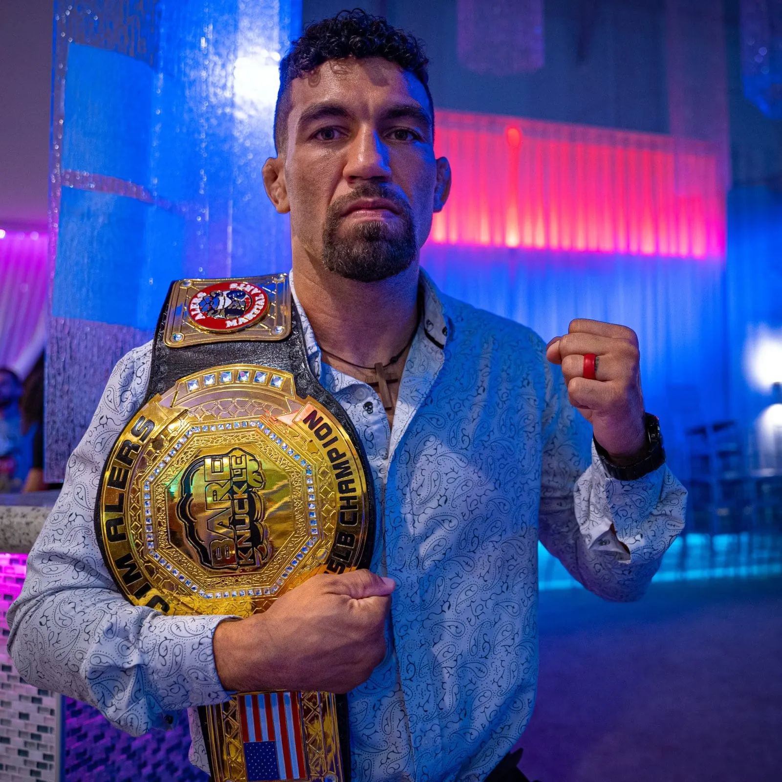 A Combat Night champion under the lights